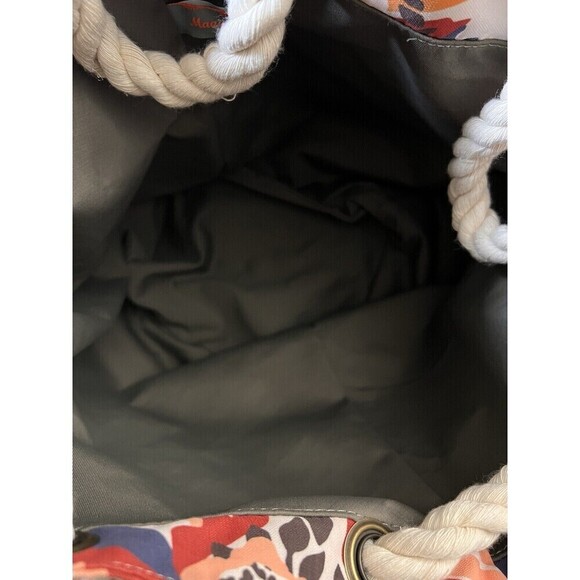 Maaji Drawstring Thick Rope Backpack Drawrope Bucket Bag Multicolor Floral - Picture 7 of 10